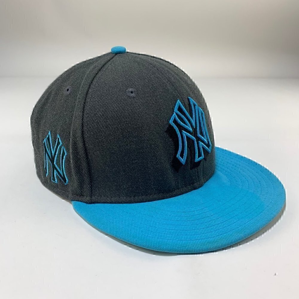 New York Yankees MLB Gray Blue New Era Snapback Hat Mens M/L